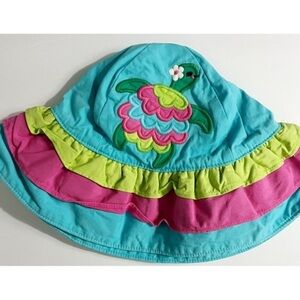 Gymboree • Blue Pink Green Sea Turtle Ruffle Hat